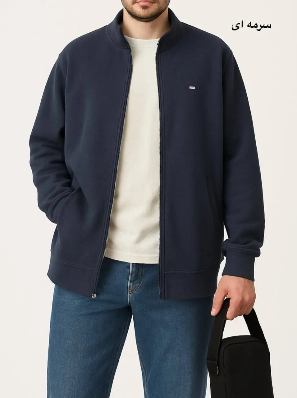 سویشرت مردانه جلو زیپ متین